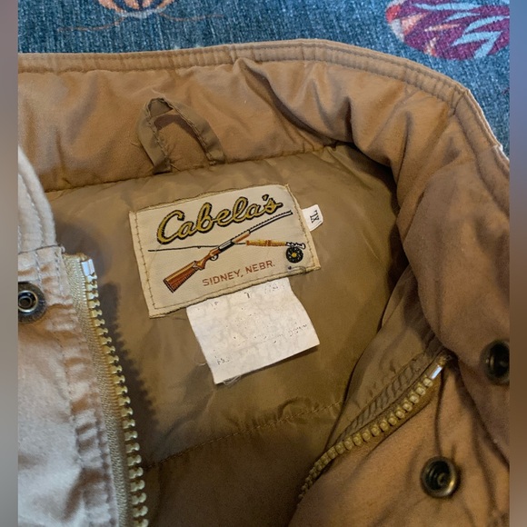 XL Cabela’s Vest Down Khaki Cargo Vintage Hunting Sidney Nebraska USA - Picture 3 of 10